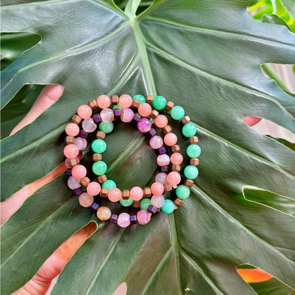 Jewelry - Green Aventurine & Hematite bracelet (one)